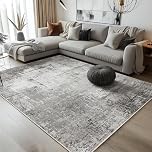 BEIMO Washable Rugs Living Room 120x170cm, Abstract Area Rugs for Bedroom Soft Short Pile, Machine Washable Rug Non-Slip Large Rugs for Living Room, Dining Room, Grey