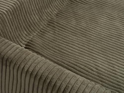Knuffelwuff orthopädisches Hundebett aus Cord mit Handwebcharakter Santiago XXL 120 x 100cm Khaki - Abnehmbarer Bezug - waschbar - für große, mittelgroße und kleine Hunde