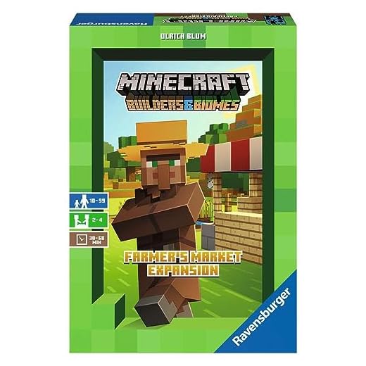 Ravensburger Minecraft Builders & Biomes Farmer's Market Expansion Pack - Strategy Board Game for Kids Age 10 Years Up (Requires Base Game)