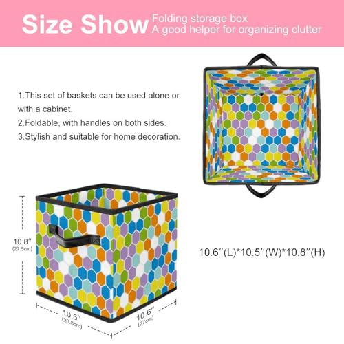 Bac de rangement jaune et orange pliable pour dressing et maison - 3