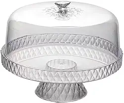 Boleira com Pé Petisqueira Plástico Incolor Glamour Plasútil