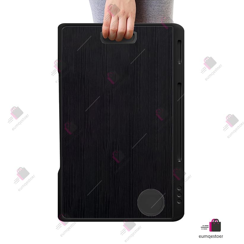Image of Foldable Wooden Mini Laptop Table for Bed, Study Table with Drawer, Tablet /Mobile Holder for Kids & Adults (US-Black COTED)