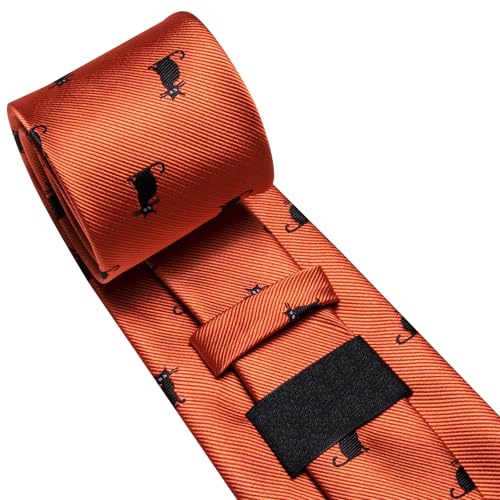 Image of Dubulle Silk Ties Set for Men Formal Paisley Striped Necktie Pocket Square Cufflinks 3PCS Sets Wedding Business Party