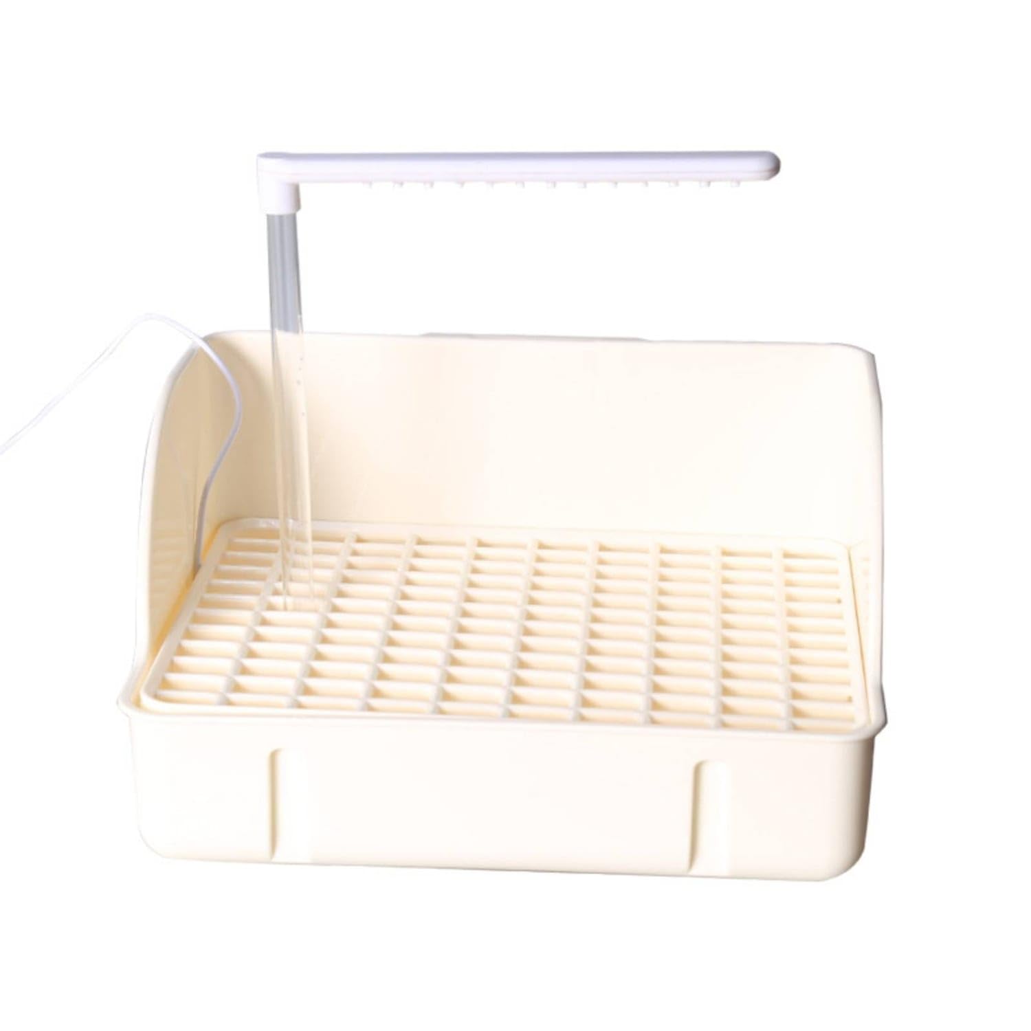 Overhead Circulating Bird Bath with Pump Open-Top Bird Bathing Basin with Shower Tube for Pet Birds, Parrots, Aviary, Home, Wht Bath Tub Full|Birdbaths|Home & Garden-picture-31