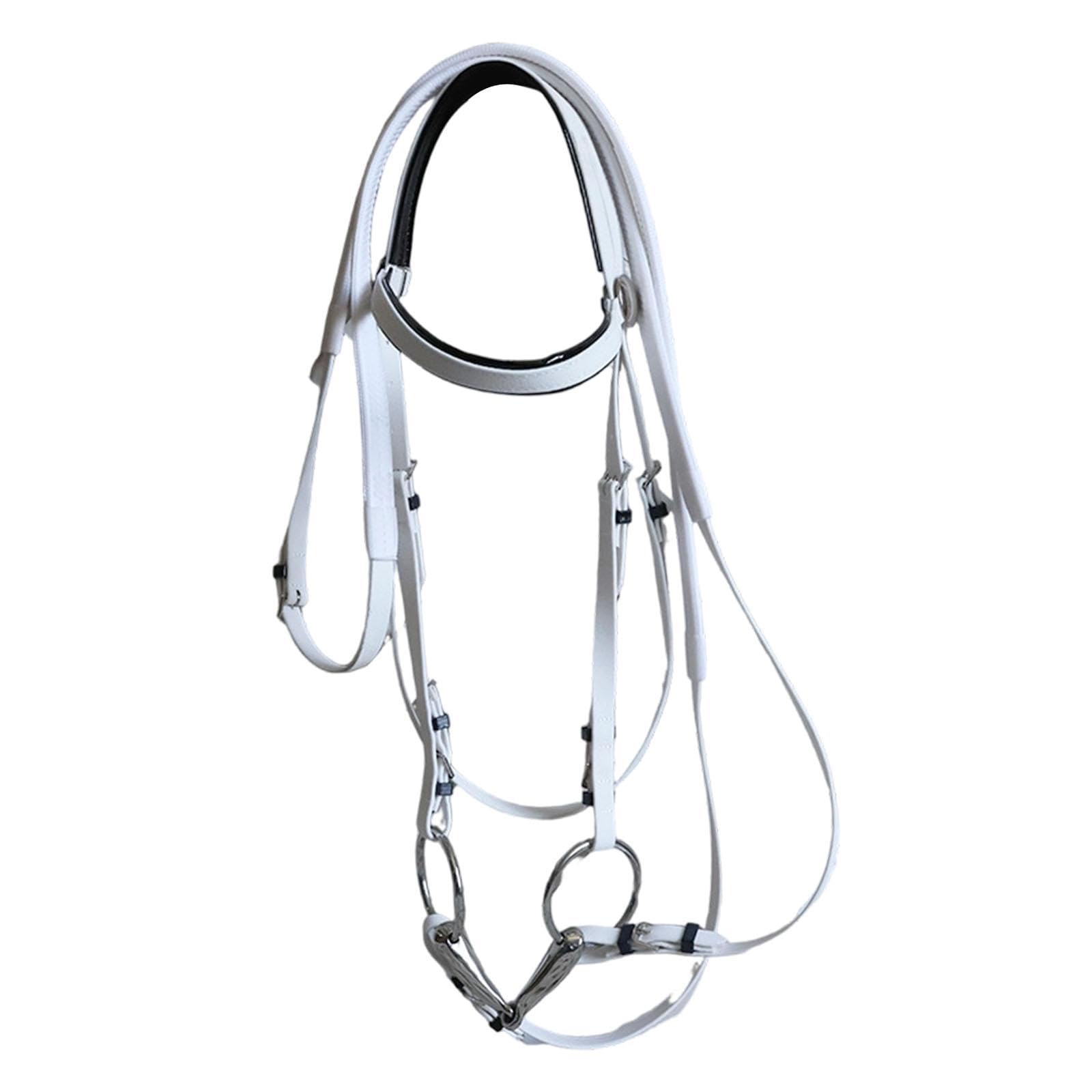 Fenteer Cabestro Caballo Brida Riendas Cuerda Ecuestre PVC Antideslizante con Reins Flexibles Y Ajustables Adecuado para Jinete en Campo Granja Exterior