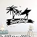 Produktbild SLQUIET Abnehmbare surfing Wandaufkleber Abnehmbare Wandaufkleber Diy Tapete Für Baby Kinderzimmer Dekor Vinyl Kunst Aufkleber-in Wandaufkleber Weiß XL 58 cm X 78 cm