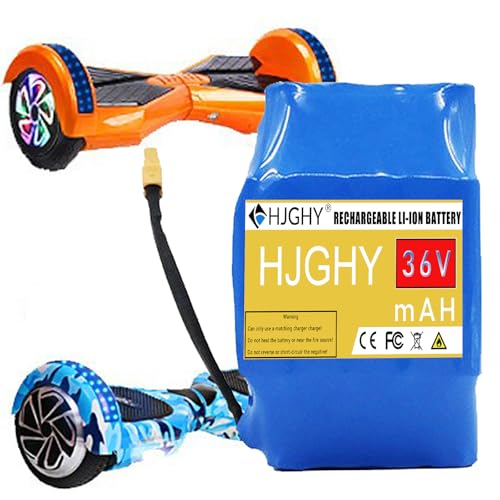HJGHY Batería de Repuesto para Hoverboard de 36 V 4,4 Ah 5,2 Ah, Tipo Twist, para patinetes eléctricos autoequilibrados y Kits de Motor de Patinete con BMS.,36v4.4ah