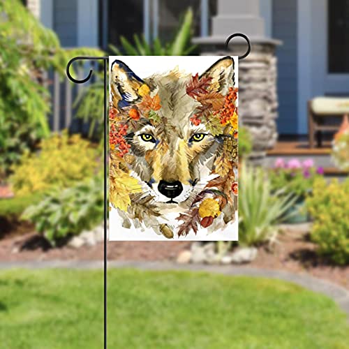 Drapeau de jardin en polyester pongé résistant imprimé double face automne - 5