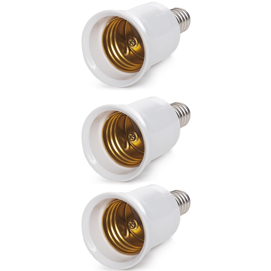 EVEHANGER E14 to E27 Screw Base Socket Holder | Light Bulb Converter Adapter for Led Halogen CFL Light | Bulb Holder (Pack of 3)-picture-20