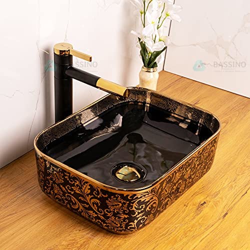 BASSINO Art Wash Basin Countertop, Tabletop Ceramic Bathroom Sink (400x300x140mm, ZX_010) (B09GG5MWHP) Amazon Price History, Amazon Price Tracker