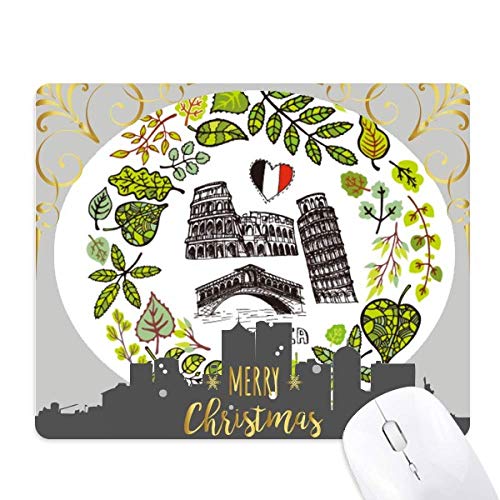Tapis de souris Italie la nuit de Noël pour embellir votre bureau de télétravail