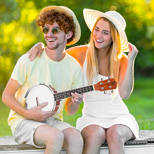 Banjo 4 Cordes Banjolele Banjolele 23 Pouces Portable Voyage Concert Banjo pour Débutant Adultes by Vangoa - Les Beatles, Paul McCartney, John Lennon, RIngo Starr, George Harrison Banjo 4 Cordes Banjolele Banjolele 23 Pouces Portable Voyage Concert Banjo pour Débutant Adultes by Vangoa – Image 8