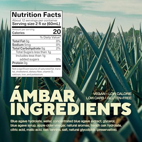 Image of Almave Ambar Non-Alcoholic Blue Agave Spirit - The First Premium Tequila Alternative Made with Blue Agave - Handcrafted in Jalisco, Mexico