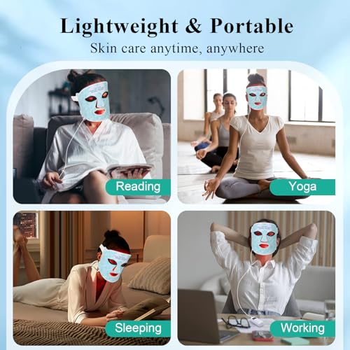 Biuufish Red Light Therapy For Face, 7+1 Colors Led Face Mask Light Therapy With 850Nm Near-Infrared thumb #6