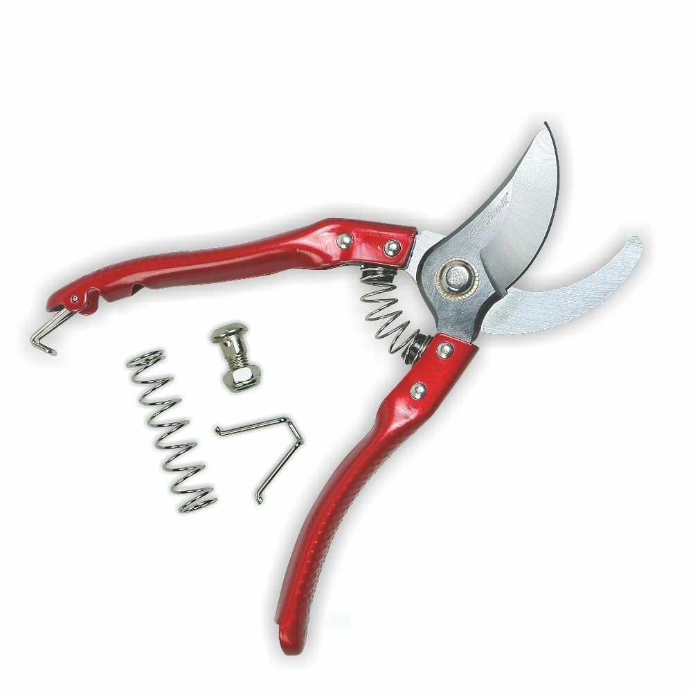 TOMAHAWK Heavy Duty Premium Stainless Steel Sharp Flower Cutter Plant Cutter Blade Gardening Jaw & Spring Scissors Tool with Smart Lock Ideal for Home Cutting Plants, Branches and Leaf