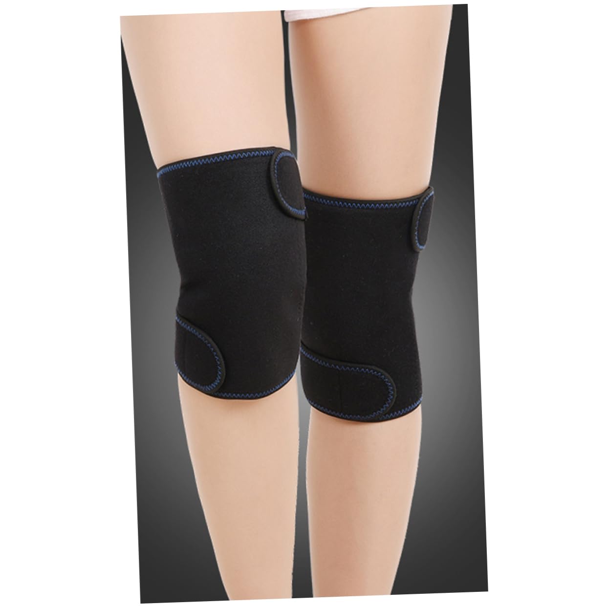 COOLHIYA 1pair Tourmaline Thermal Knee Guard Self-heating Magnetic Therapy Support Pads for Men Women Elastic for Mobility for Gym Workouts Cross Training