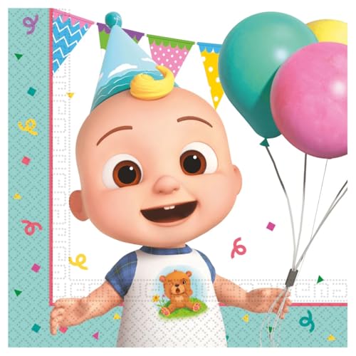 Procos Cocomelon Napkins 33 x 33 cm 2-Ply Pack of 20 FSC Birthday Theme Party