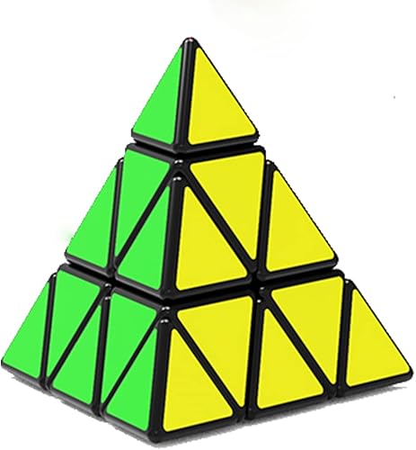 TANCH YJ Pirámide Speed Cube 3X3 Triángulo Cubo Mágico Puzzle Juguete Negro