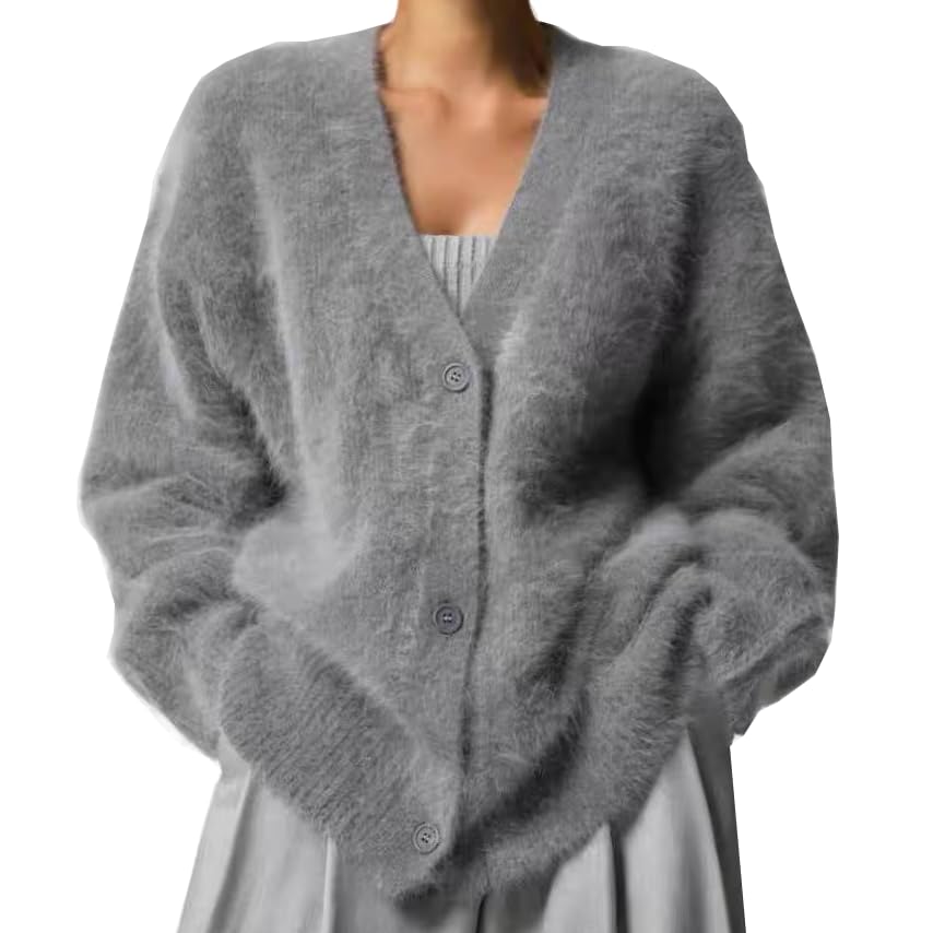 LUBOT Womens 2025 Open Front Chunky Cardigans Long Sleeve Oversized Knit Outwear for Fall and Winter