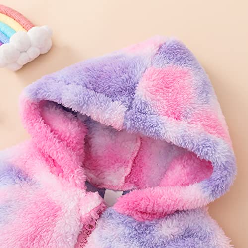 Miekisa Baby Girls Hooded Jacket Little Kids Tie-Dyed Zipper Outerwear thumb #4
