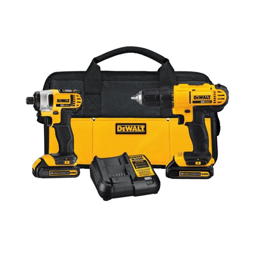 Photo 1 of DeWalt DCK240C2 20-Volt Max Drill/Driver & Impact Driver Combo Kit, 1/2 In., (2) Batteries - Quantity 4