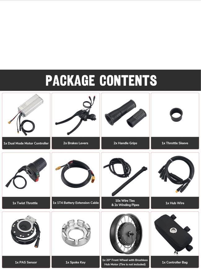 Ebike48v1000wフロントモーターキットコントローラーセット135mm用 Ebike48v1000wフロントモーターキットコントローラーセット135mm