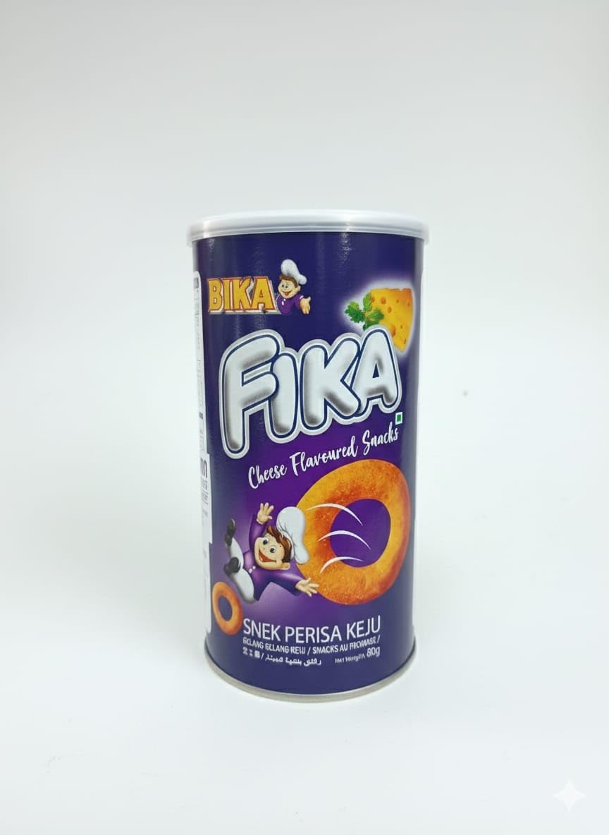 BIKA FIKA Cheese Flavoured Snacks, Ring Shaped, 80g-picture-30