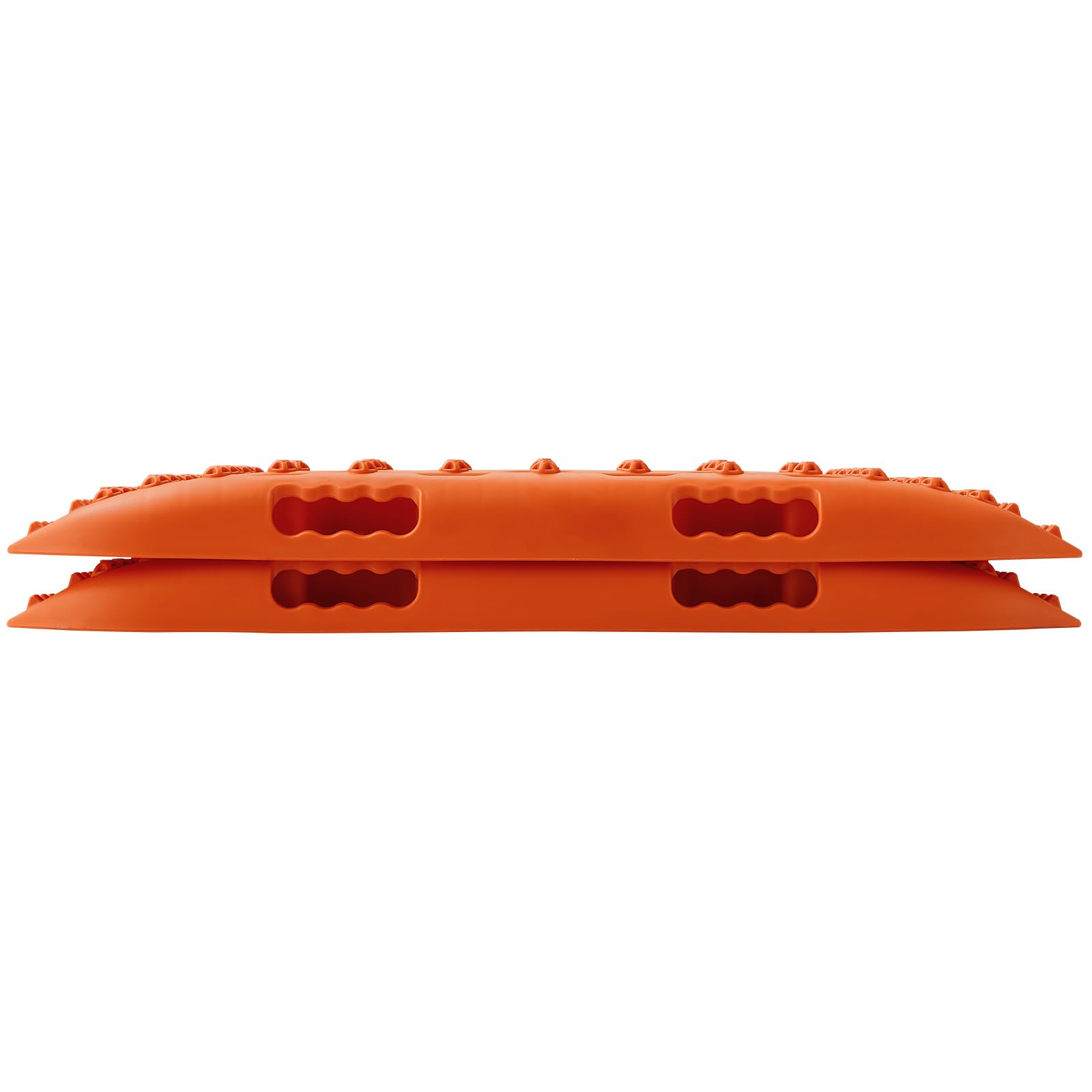 VEVOR Placa de Aterrizaje de PP 10 T Estera de Tracción para Todoterreno/Coche/Pick-up/SUV/RV Tabla de Recuperación de Arena y Lodo de Nieve Bolsa de Almacenamiento, Corta, Naranja, 2 Piezas