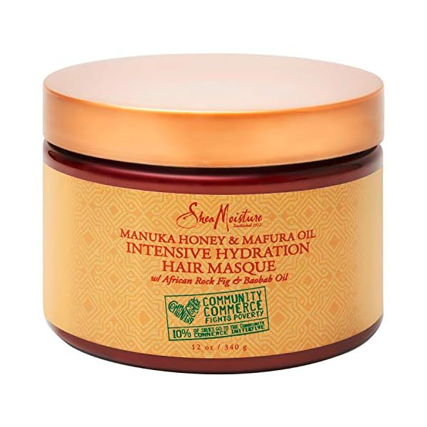 SheaMoisture-Intensive-for-Dry12-oz SheaMoisture Intensive Hydration Hair Masque Manuka Honey & Mafura Oil For Dry, Damaged Hair Deep Conditioning Hair Treatment 11.5 oz