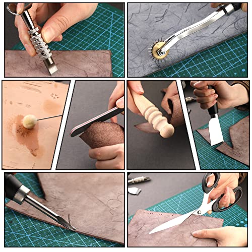 TLKKUE 72PCS Leather Craft Tool Kit