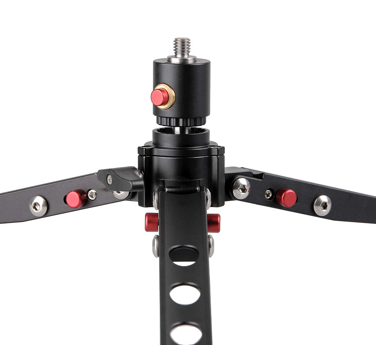 JUSINO Sehr stabile Monopod-Standspinne mit arretierbarem Kugelgelenk Tischstativ-Funktion CNC gefräst eloxiertes Aluminium 18kg Tragfähigkeit