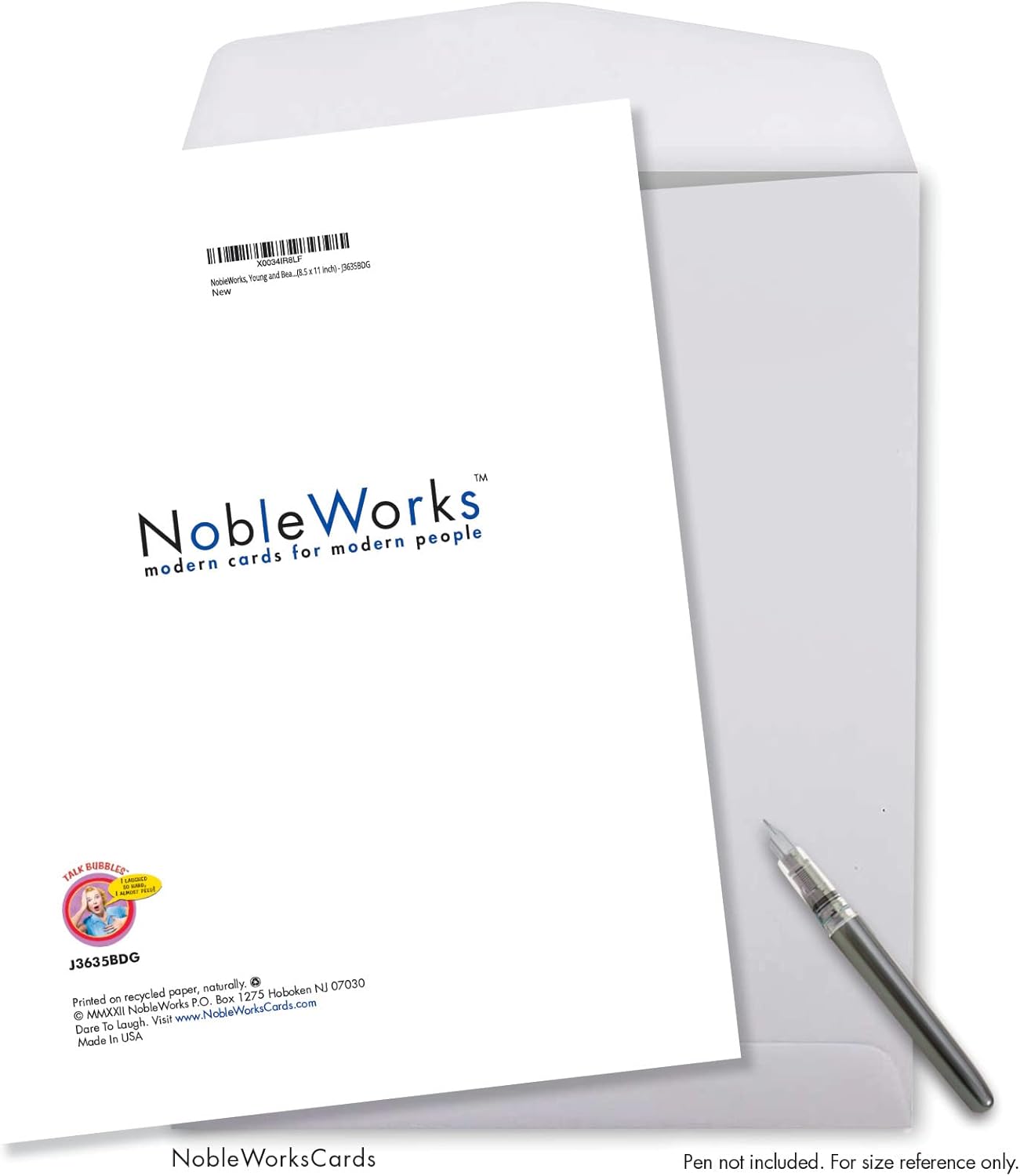 NobleWorks - Big Funny Birthday Greeting Card 8.5 x 11 Inch with Envelope (1 Pack) Large Jumbo Bday Card for Women Young and Beautiful J3635BDG - Image 8