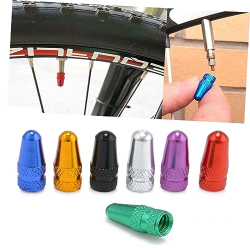 Cubiertas de válvula bicicleta aluminio 4 uds. violeta miniatura 2