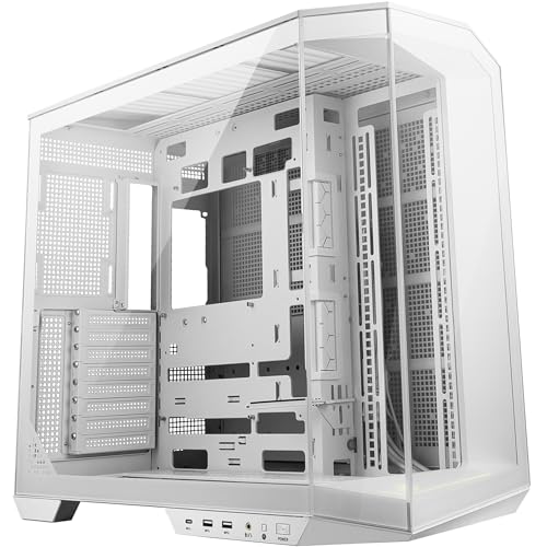MSI mag PANO   Carcasa para PC ATX de 100 L PZ, Capacidad ATX, Soporte de instalación de GPU Vertical, Soporte de GPU, filtros de Polvo, Soporte de Almacenamiento oscilante, cámara Doble, USB 20 Gbps