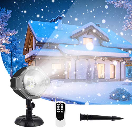 Preisvergleich Produktbild Gimify Led Projektor Weihnachten, Projektionslampe Wasserdichte IP65 Weihnachtsbeleuchtung Außen LED Schneeflocke Fernbedienung, Deko Weihnachtsfeiern Hochzeitsfeier Geburtstag Garten Bar