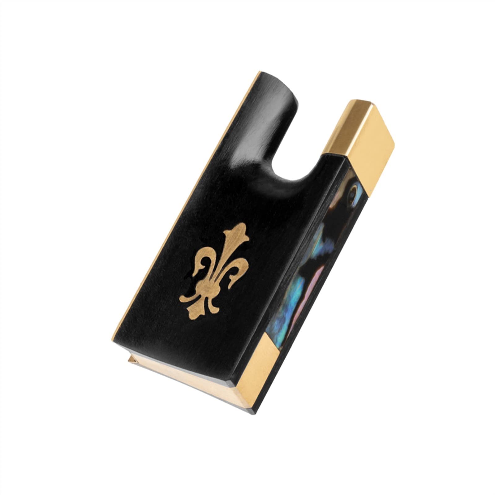 Rana In Ebano Con Intarsio A Motivo Floreale In Ottone Per Accessori Per Arco Di Violino Di Dimensioni 4/4 Principiante Accessori per Violino