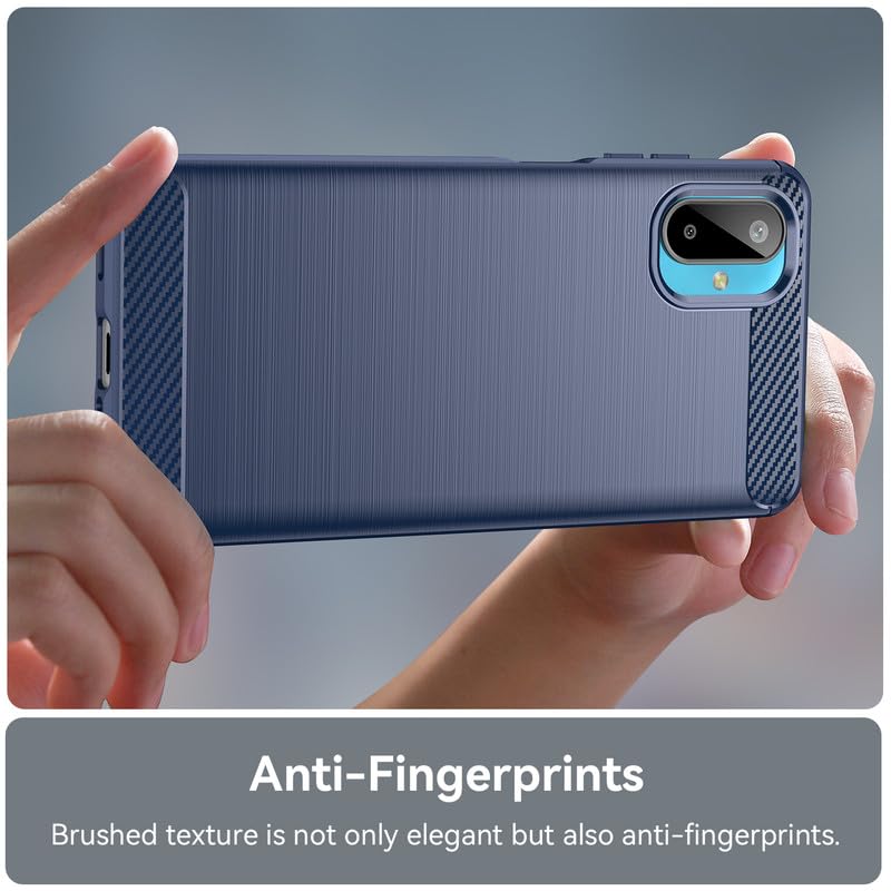 Image of Hybrid Carbon Fiber Back Case for Samsung Galaxy F06 5G / M06 5G (Blue)
