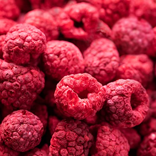 Meerbach & Rose Himbeeren gefriergetrocknet, KEINE Chinaware, 500g gefriergetrocknete ganze Früchte, frei von Zusatzstoffen, fruchtig, in Deutschland hergestellt