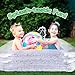 ArtCreativity Sparkly Inflatable Kiddie Pool with 3 Levels, Transparent Blow Up Pool for Kids with Silver Glitter and Cushioned Bottom, Easy to Inflate Outdoor Pools for Backyard, Summer Toys for Kids