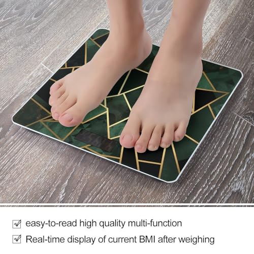 Báscula Digital Geométrica Negra y Dorada para Baño miniatura 5