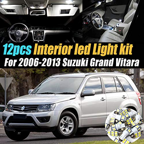 Kit de 12 bombillas LED interiores 6000K para Suzuki Grand Vitara miniatura 1