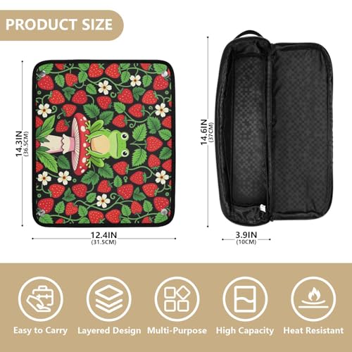 Bolsa de viaje para herramientas de cabello y tapete resistente al calor portátil para plancha, rizador y secador miniatura 4