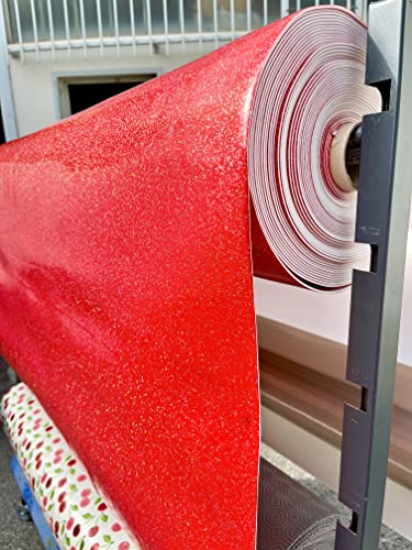 Sous-nappe Bulgomme imprimée paillettes rouge KGS de qualité durable
