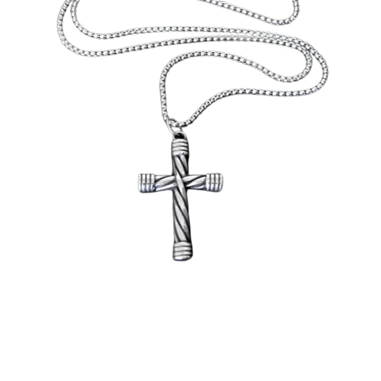F Dream Stainless Steel Cross Necklace Vintage Twisted Religious Cross Pendant Chain for Men & Women (Cross Necklace)€¦ (B0CKNDQPB9) Amazon Price History, Amazon Price Tracker