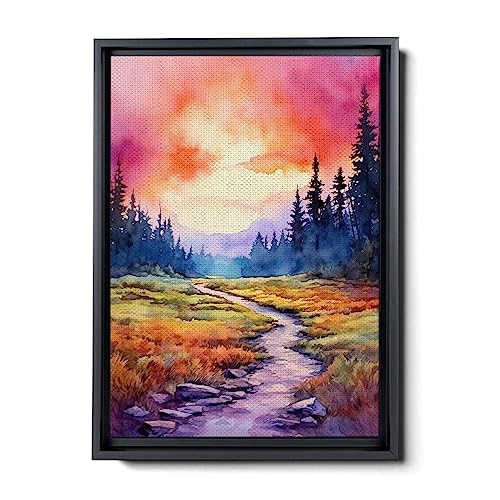 ヨーロッパ　庭園の風景画 金色額縁 ヨーロッパ庭園の風景画 金色額縁