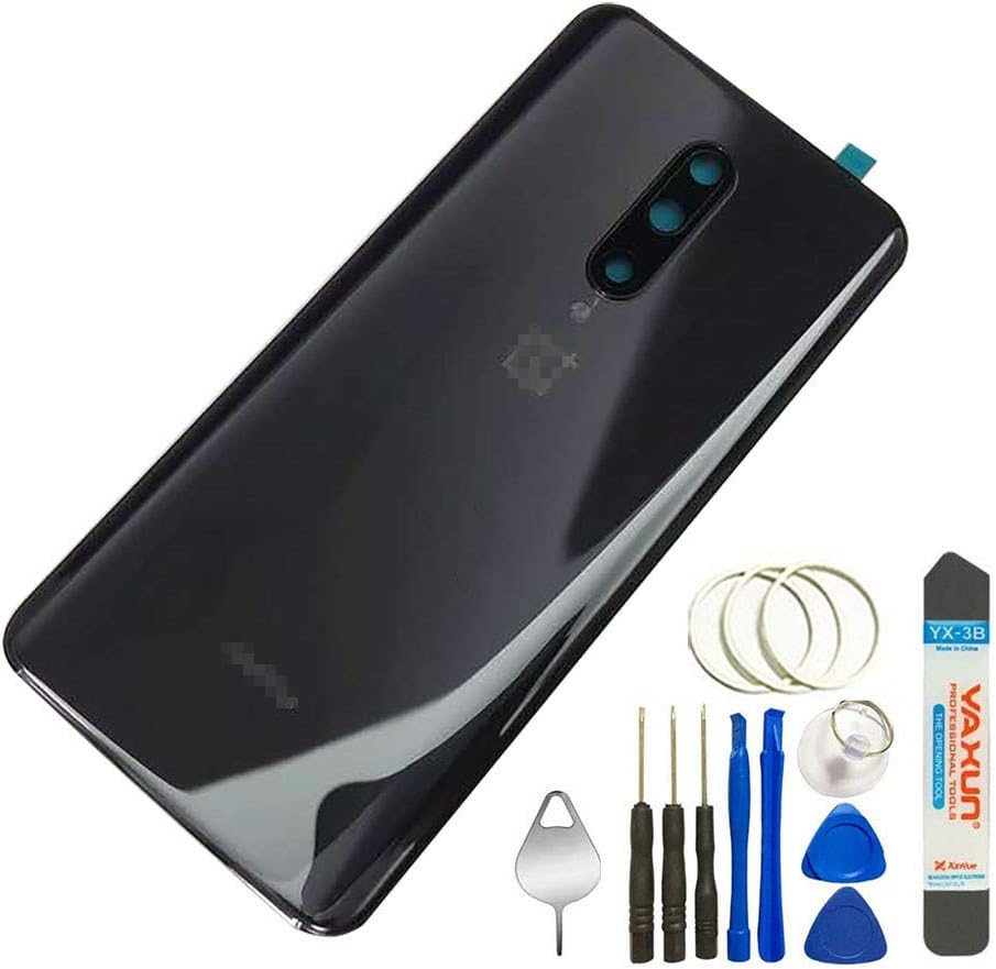 Battery Back Cover Rear Panel Glass +Camera Lens for Oneplus 7 Pro 6.67" GM1911 GM1913 GM1917 GM1910 GM1915 (Mirror Gray)