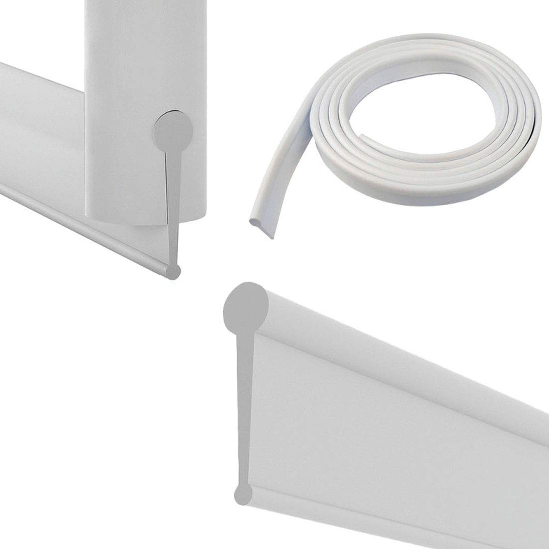 Ecospa White Replacement Rubber Seal For Folding Bath Shower Screen Enclosures • • 3 Metre (3 Metres, )