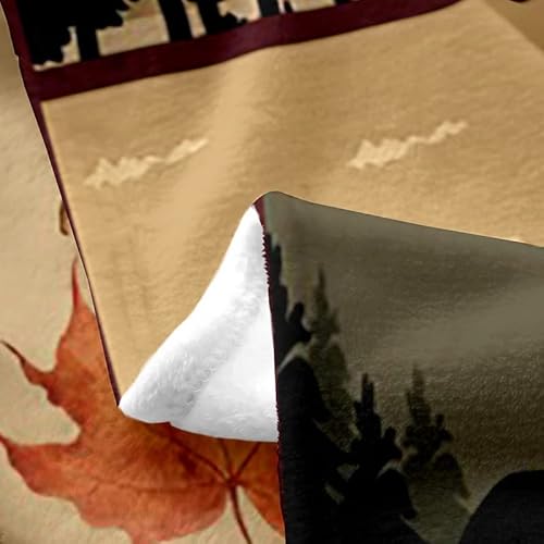 Kids Cabin Deer Flannel Fleece Throw Blanket Farmhouse Duck Printed Fuzzy Blanket For Sofa Couch Teens Bedbotanical Leaf Downtown All Season Bed Blanket Plaid Yellow Plush Blanket Throw 50"X60" #TOP4