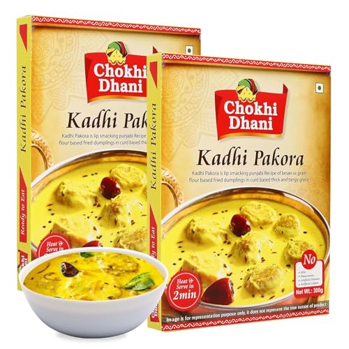 Image of Chokhi Dhani Ready to Eat Kadhi Pakora, Instant Meal | ready to eat meals | (Pack of 2, 300g each)