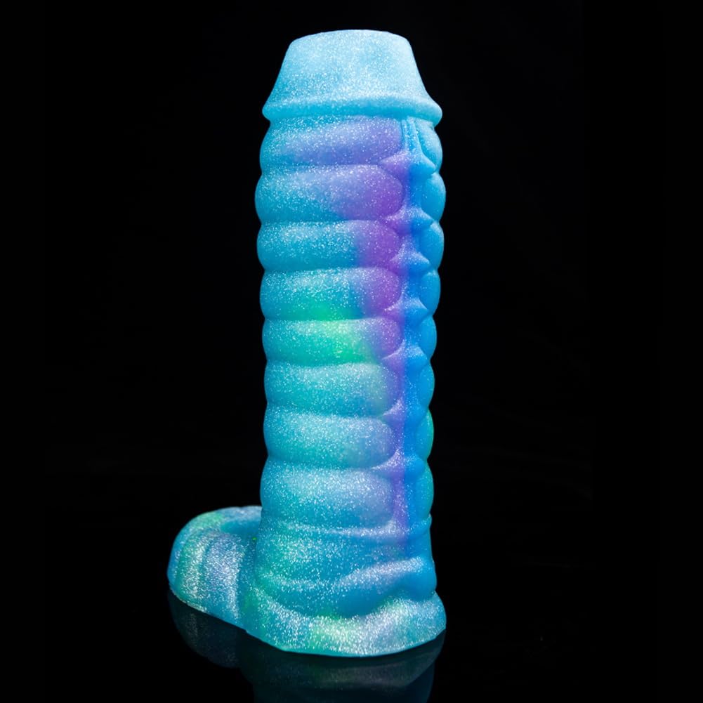 SXOVO Gaines pour Pénis Monstre, Manchon Penis Ouvert avec Anneau Testiculaire, Agrandisseur de Pénis Réutilisable, Retardateur Éjaculation, Sex Toýs Homme pour Couple Plaisir